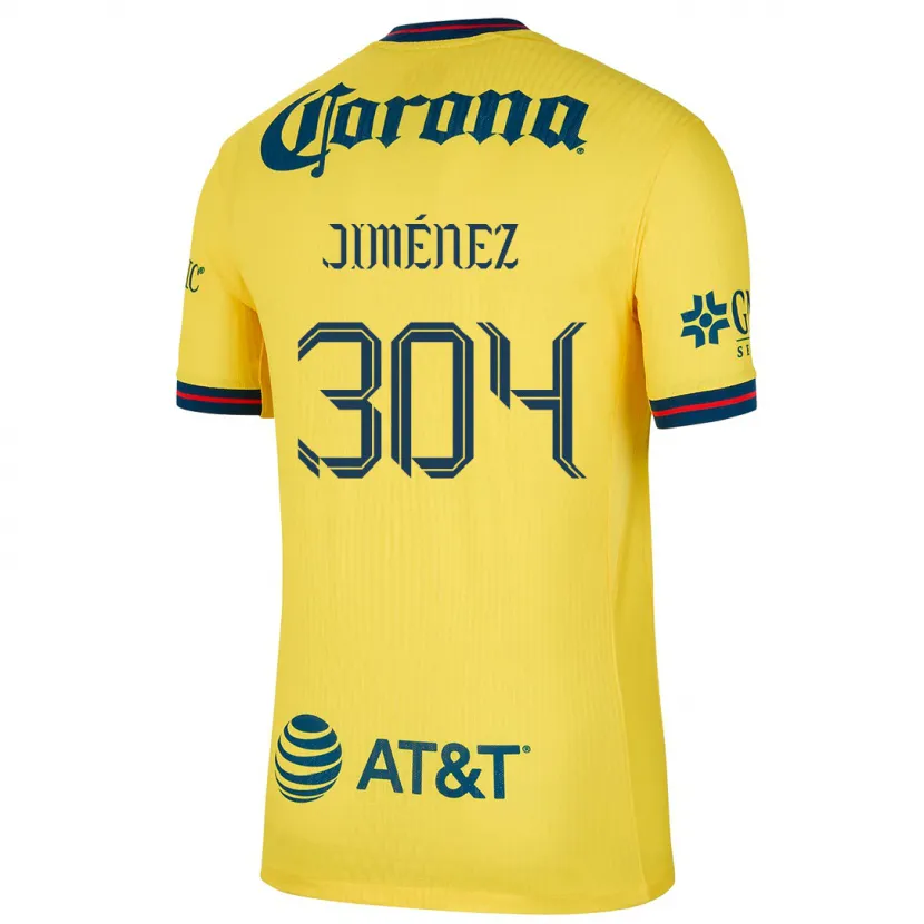 Danxen Børn Derek Jiménez #304 Gul Blå Hjemmebane Spillertrøjer 2024/25 Trøje T-Shirt