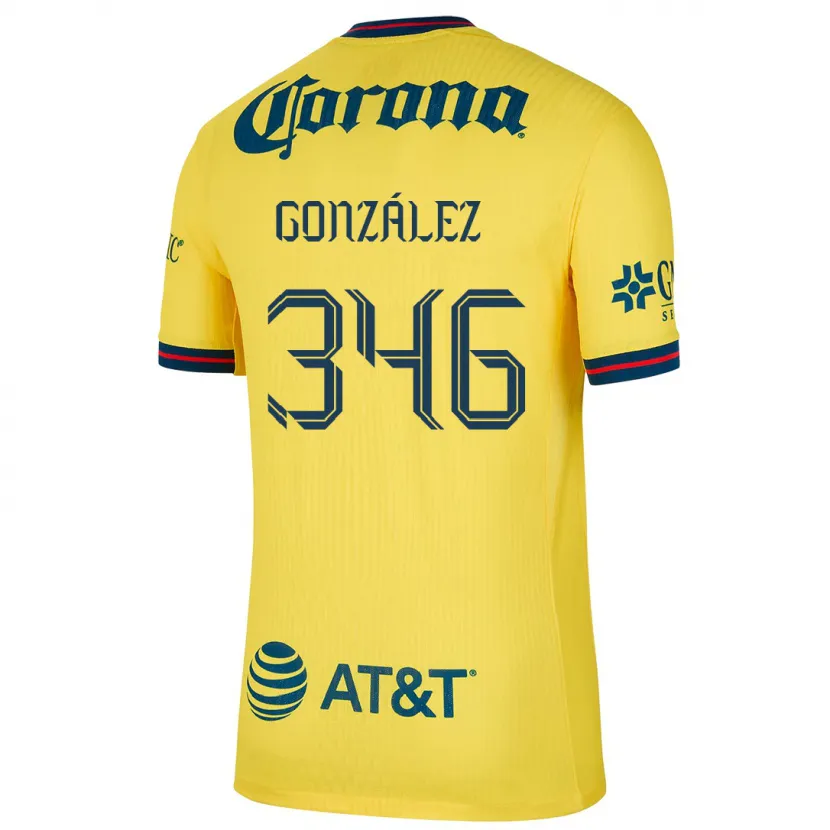 Danxen Børn Ricardo González #346 Gul Blå Hjemmebane Spillertrøjer 2024/25 Trøje T-Shirt