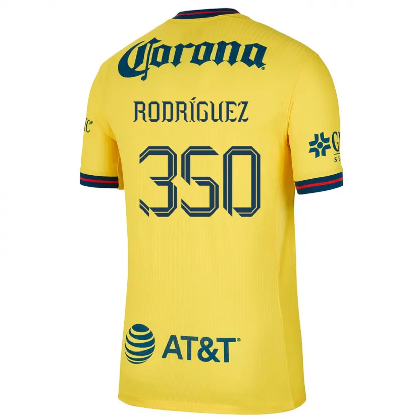 Danxen Børn Ángel Rodríguez #350 Gul Blå Hjemmebane Spillertrøjer 2024/25 Trøje T-Shirt