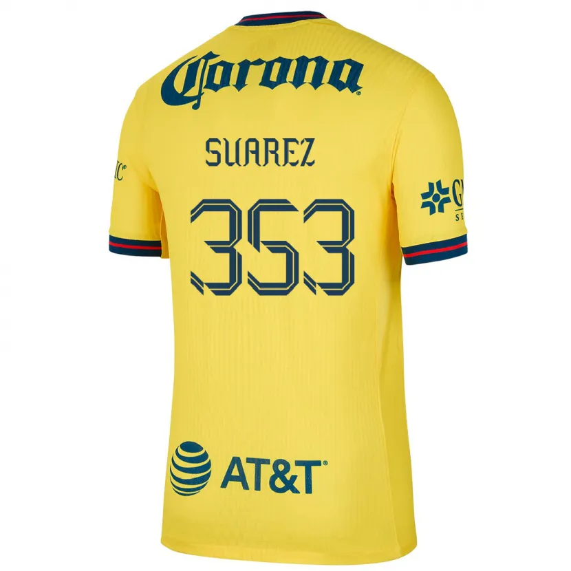 Danxen Børn Irwin Suarez #353 Gul Blå Hjemmebane Spillertrøjer 2024/25 Trøje T-Shirt