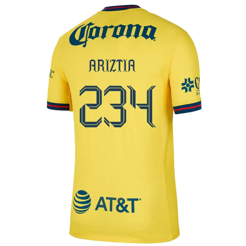 Danxen Børn Íñigo Ariztia #234 Gul Blå Hjemmebane Spillertrøjer 2024/25 Trøje T-Shirt