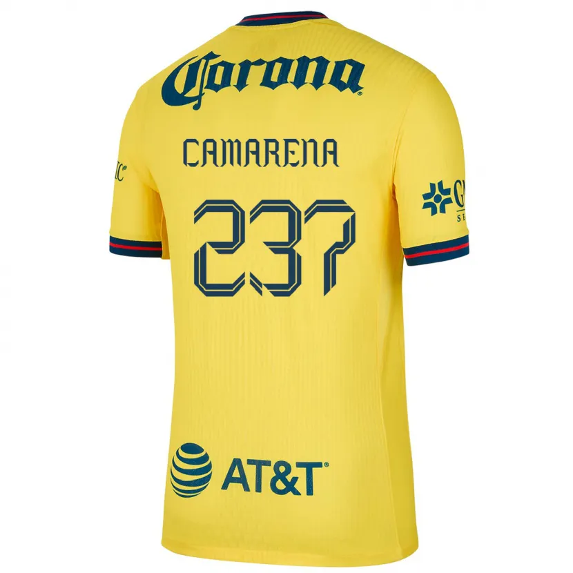 Danxen Børn Santiago Camarena #237 Gul Blå Hjemmebane Spillertrøjer 2024/25 Trøje T-Shirt