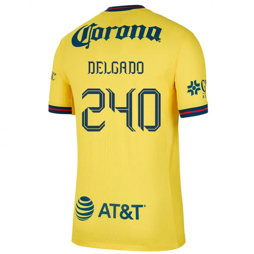 Danxen Børn Gael Delgado #240 Gul Blå Hjemmebane Spillertrøjer 2024/25 Trøje T-Shirt