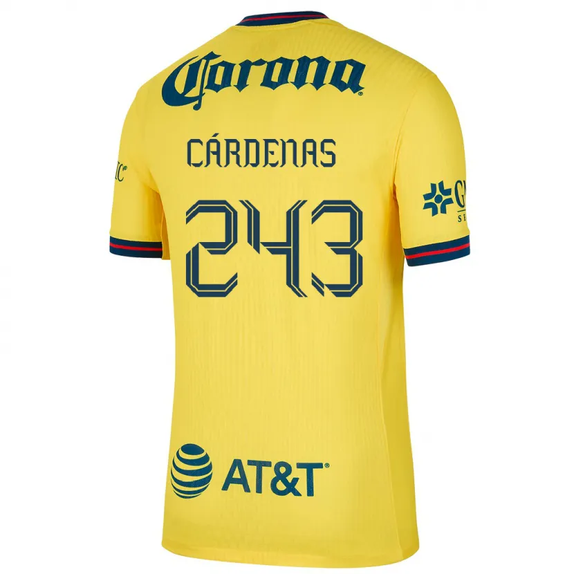 Danxen Børn Alejandro Cárdenas #243 Gul Blå Hjemmebane Spillertrøjer 2024/25 Trøje T-Shirt