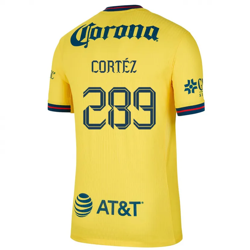 Danxen Børn Guillermo Cortéz #289 Gul Blå Hjemmebane Spillertrøjer 2024/25 Trøje T-Shirt