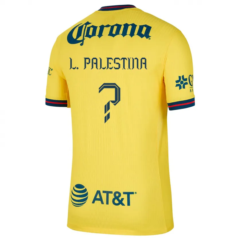 Danxen Børn Leonardo Palestina #0 Gul Blå Hjemmebane Spillertrøjer 2024/25 Trøje T-Shirt