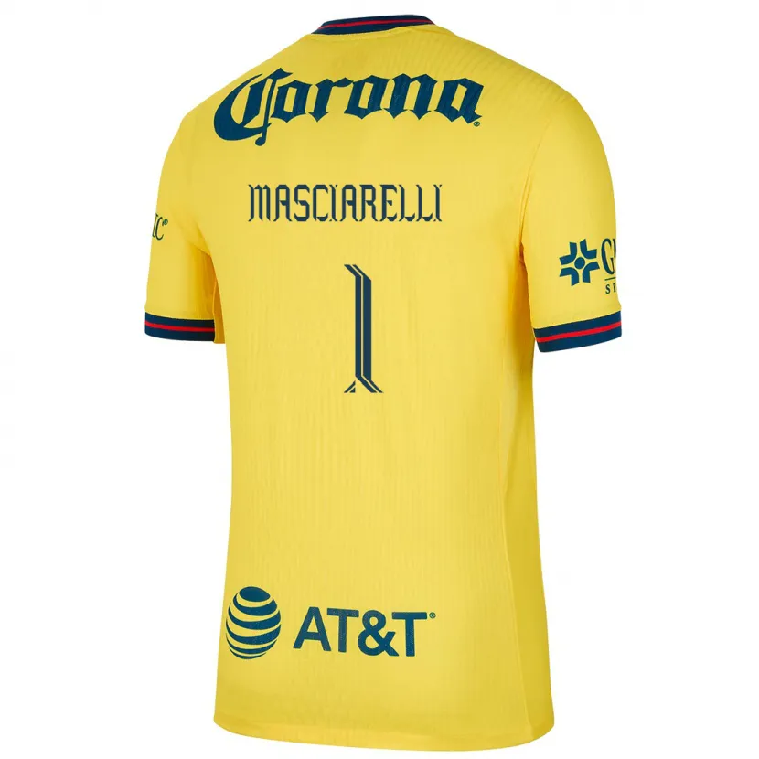 Danxen Børn Renata Masciarelli #1 Gul Blå Hjemmebane Spillertrøjer 2024/25 Trøje T-Shirt