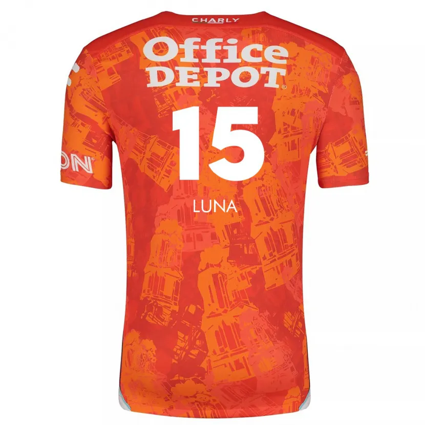 Danxen Børn Israel Luna #15 Orange Hvid Udebane Spillertrøjer 2024/25 Trøje T-Shirt