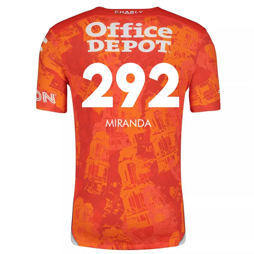 Danxen Børn Herbey Miranda #292 Orange Hvid Udebane Spillertrøjer 2024/25 Trøje T-Shirt