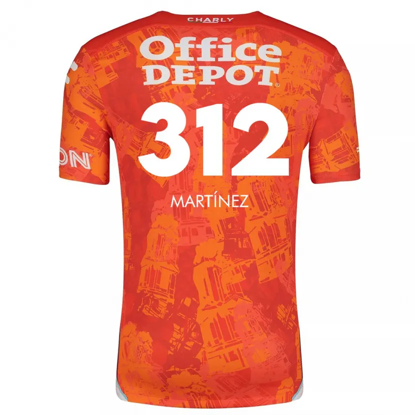 Danxen Børn Ulises Martínez #312 Orange Hvid Udebane Spillertrøjer 2024/25 Trøje T-Shirt