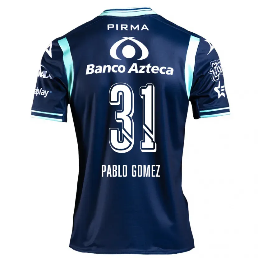 Danxen Børn Juan Pablo Gómez #31 Marine Blå Udebane Spillertrøjer 2024/25 Trøje T-Shirt