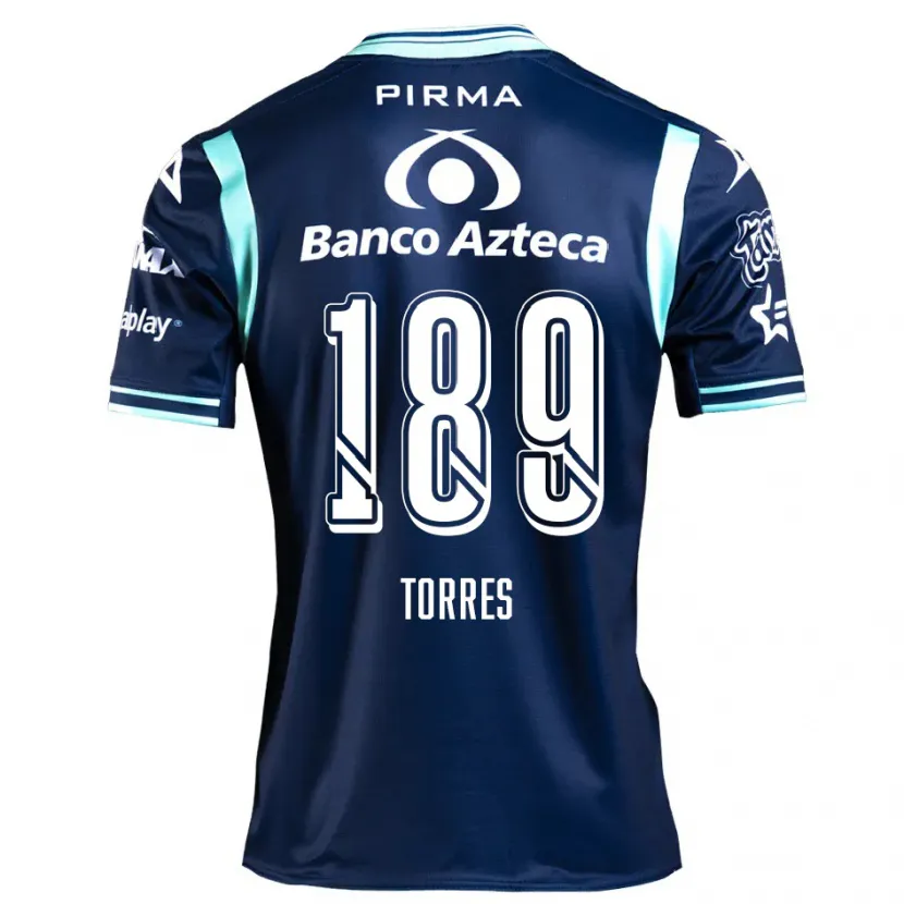Danxen Børn Dylan Torres #189 Marine Blå Udebane Spillertrøjer 2024/25 Trøje T-Shirt
