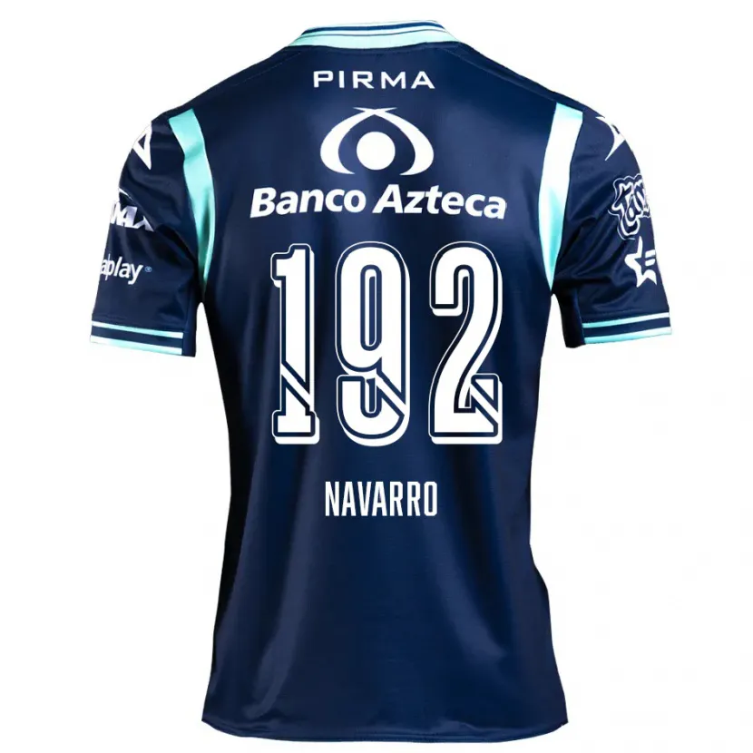 Danxen Børn Eduardo Navarro #192 Marine Blå Udebane Spillertrøjer 2024/25 Trøje T-Shirt