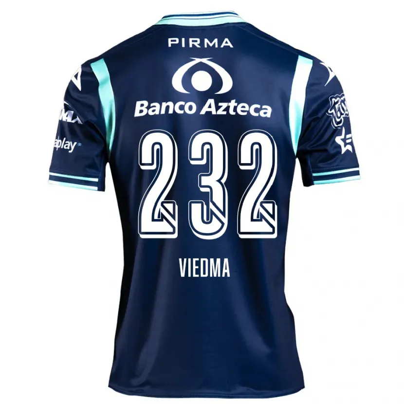 Danxen Børn Alvar Viedma #232 Marine Blå Udebane Spillertrøjer 2024/25 Trøje T-Shirt