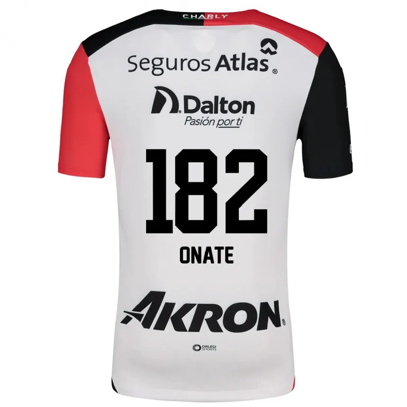 Danxen Børn Axel Oñate #182 Hvid Rød Sort Udebane Spillertrøjer 2024/25 Trøje T-Shirt