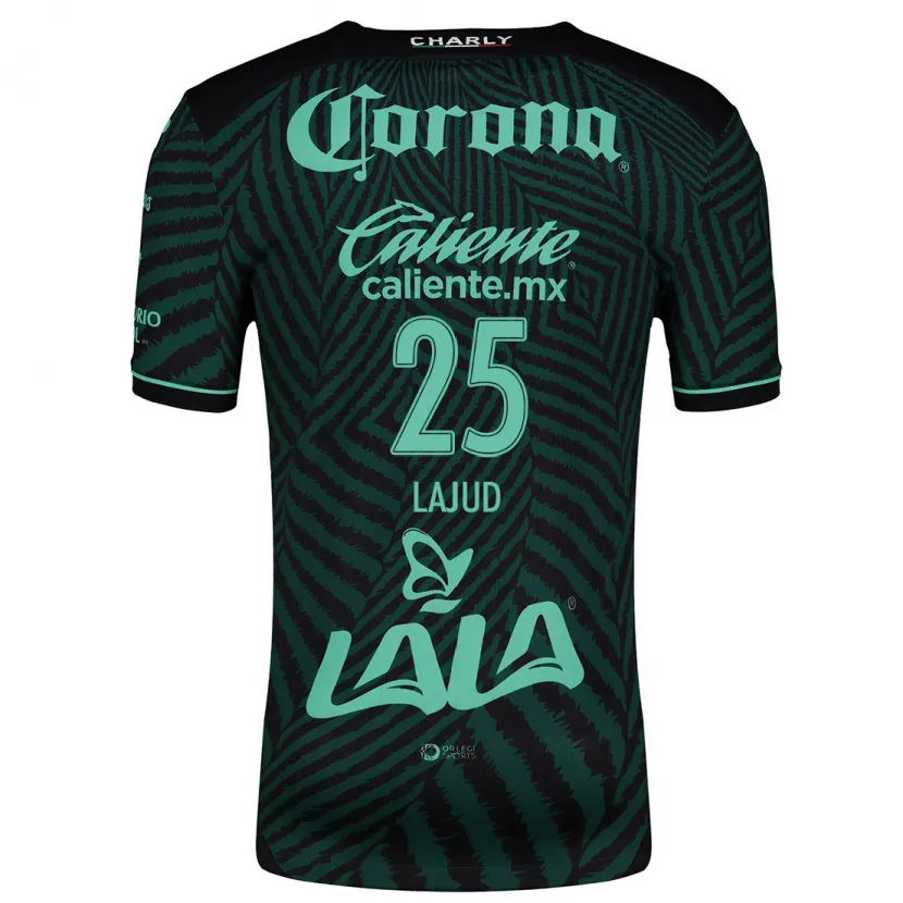 Danxen Børn Gibrán Lajud #25 Sort Grøn Udebane Spillertrøjer 2024/25 Trøje T-Shirt