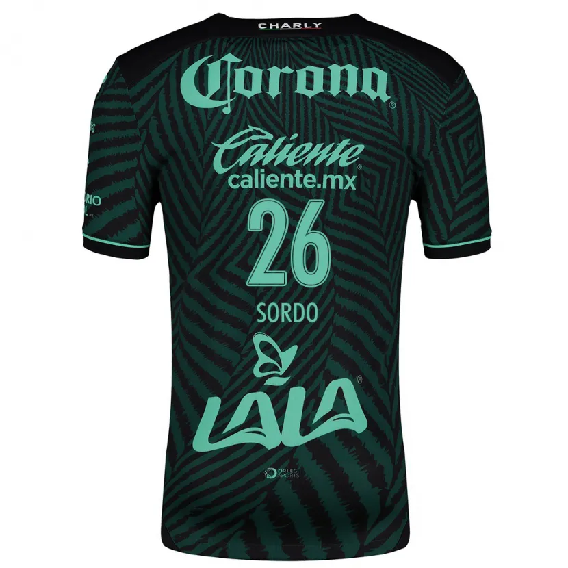 Danxen Børn Ramiro Sordo #26 Sort Grøn Udebane Spillertrøjer 2024/25 Trøje T-Shirt