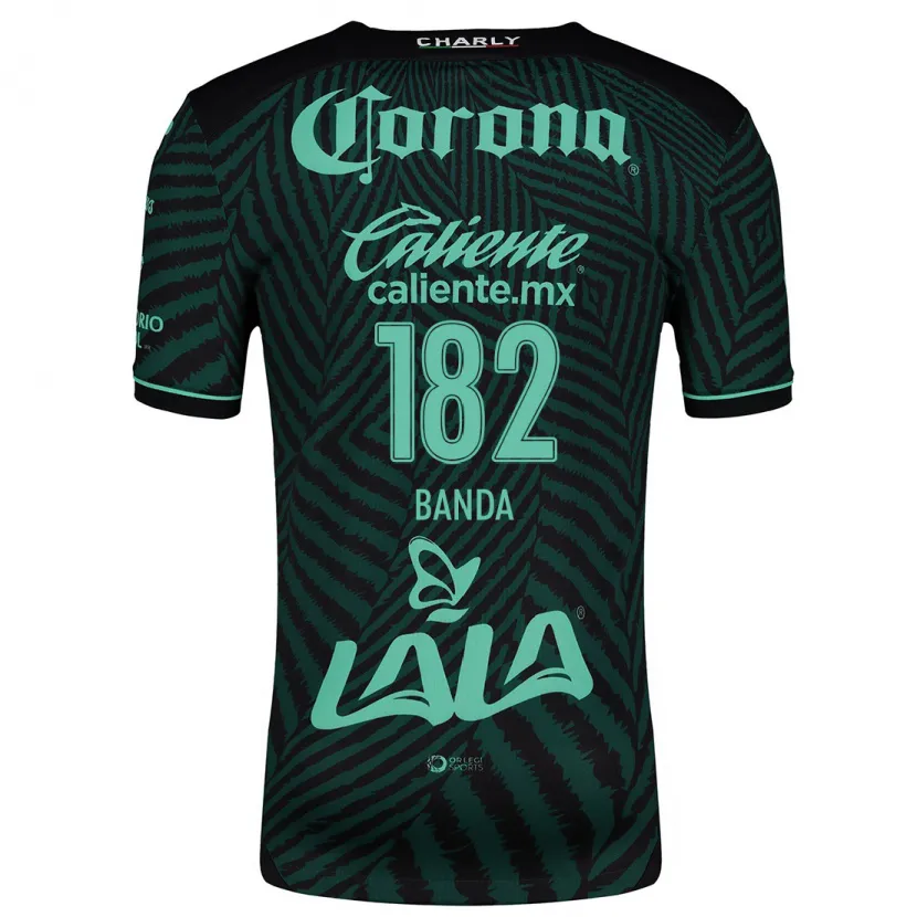 Danxen Børn Iker Banda #182 Sort Grøn Udebane Spillertrøjer 2024/25 Trøje T-Shirt