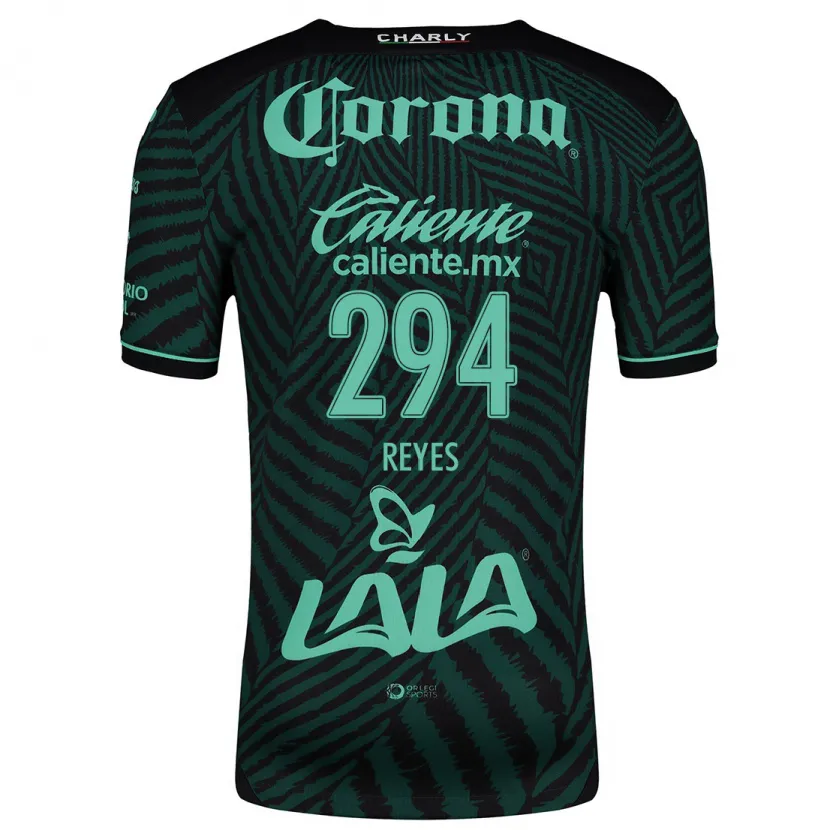 Danxen Børn Máximo Reyes #294 Sort Grøn Udebane Spillertrøjer 2024/25 Trøje T-Shirt