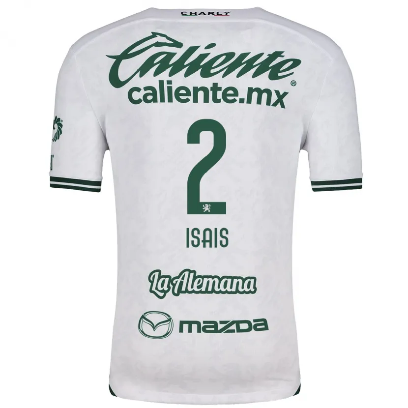 Danxen Børn Mauricio Isaís #2 Hvid Grøn Udebane Spillertrøjer 2024/25 Trøje T-Shirt