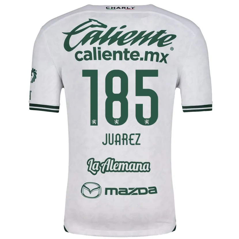 Danxen Børn Moisés Juárez #185 Hvid Grøn Udebane Spillertrøjer 2024/25 Trøje T-Shirt