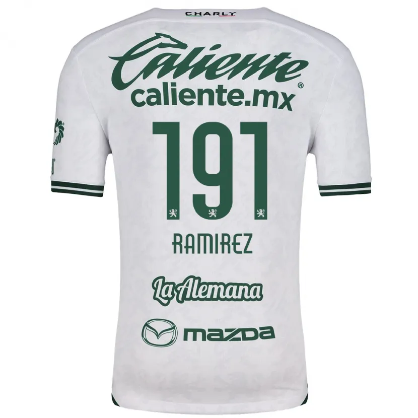 Danxen Børn Ian Ramírez #191 Hvid Grøn Udebane Spillertrøjer 2024/25 Trøje T-Shirt