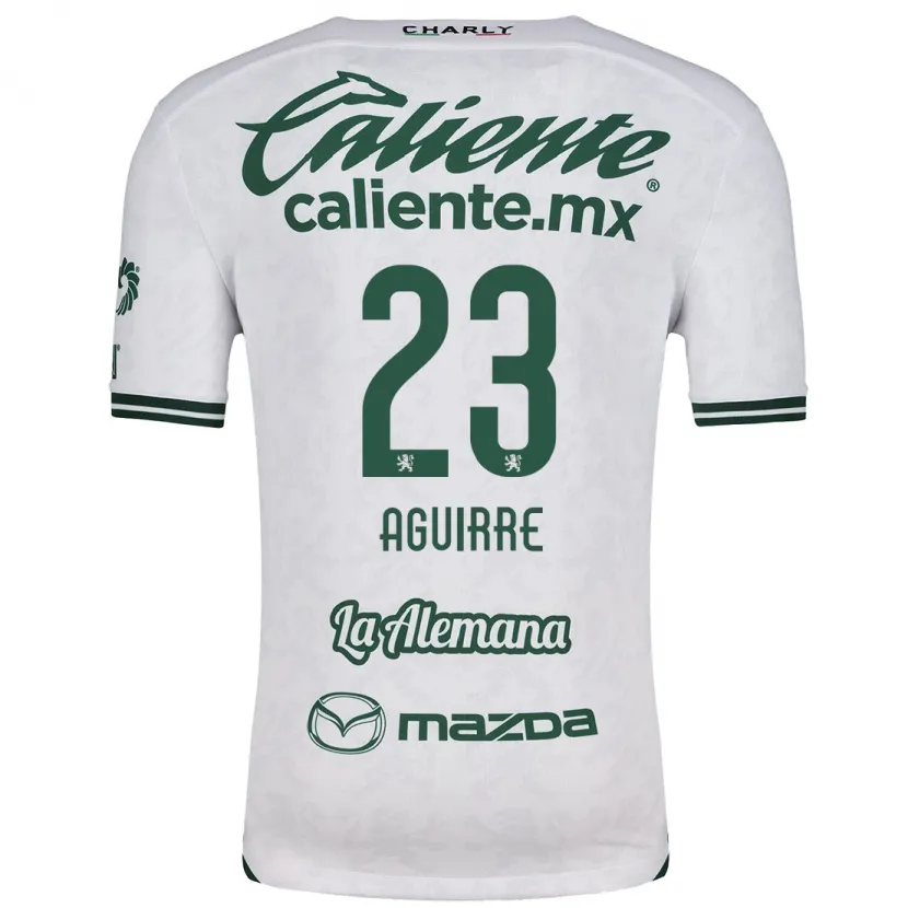 Danxen Børn Zoe Aguirre #23 Hvid Grøn Udebane Spillertrøjer 2024/25 Trøje T-Shirt