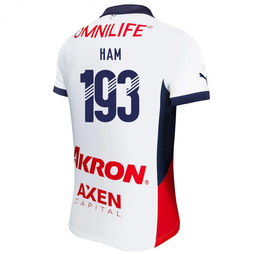 Danxen Børn Marioni Ham #193 Hvid Rød Blå Udebane Spillertrøjer 2024/25 Trøje T-Shirt