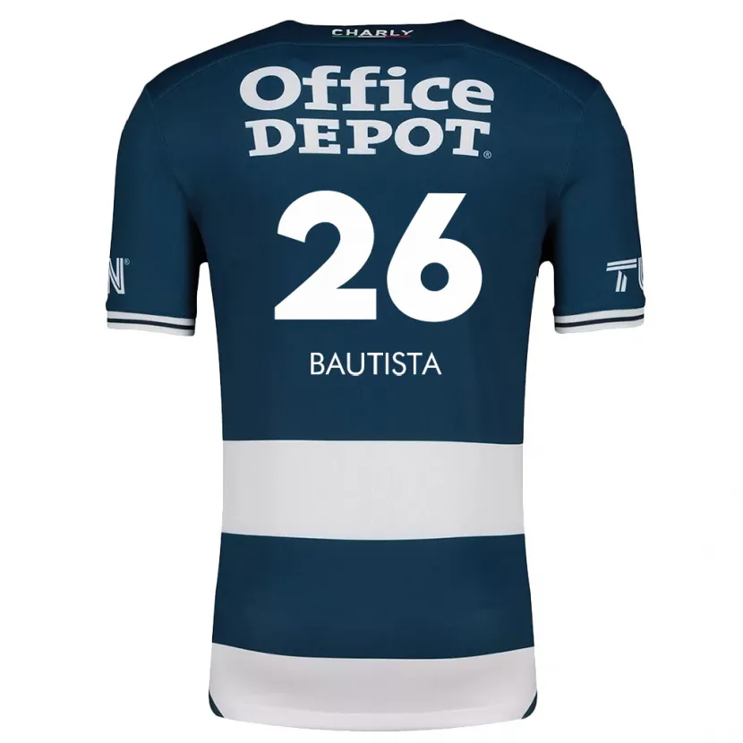 Danxen Mænd Alán Bautista #26 Blå Hvid Hjemmebane Spillertrøjer 2024/25 Trøje T-Shirt