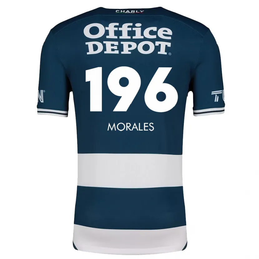 Danxen Mænd Erik Morales #196 Blå Hvid Hjemmebane Spillertrøjer 2024/25 Trøje T-Shirt
