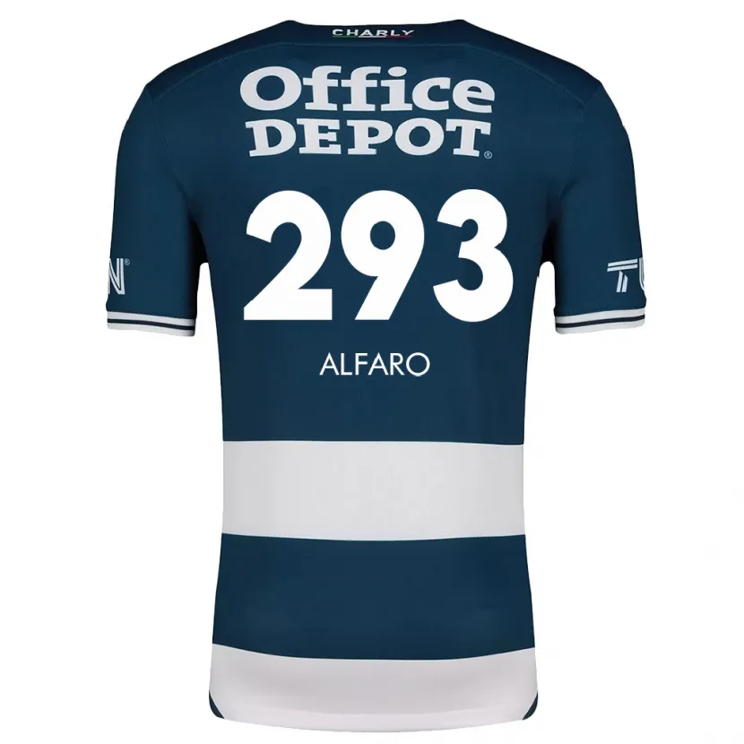 Danxen Mænd Cristóbal Alfaro #293 Blå Hvid Hjemmebane Spillertrøjer 2024/25 Trøje T-Shirt