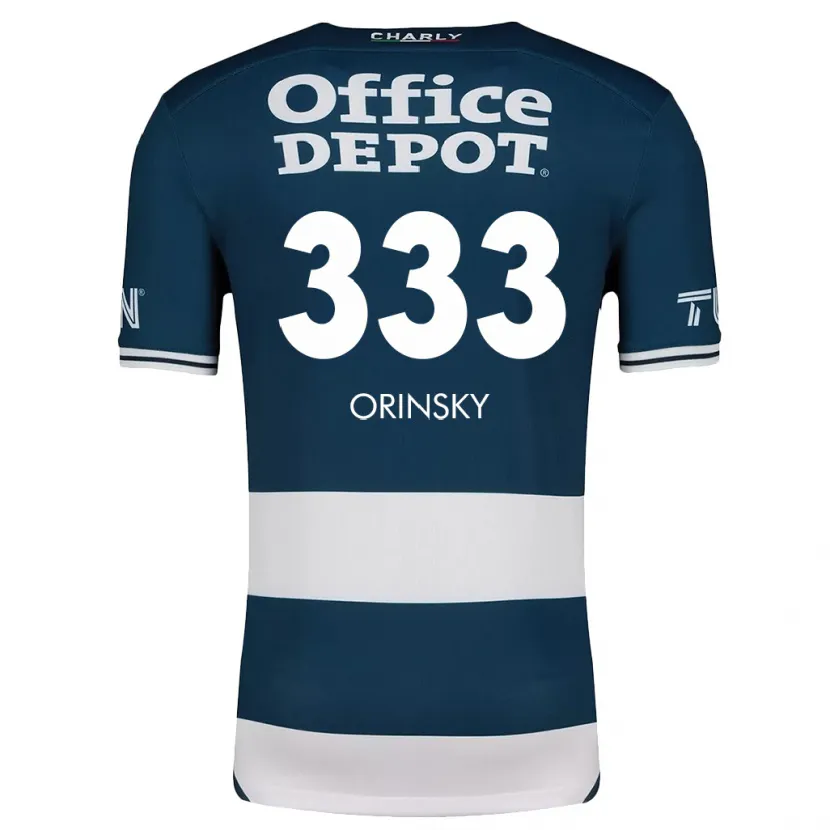Danxen Mænd Edson Orinsky #333 Blå Hvid Hjemmebane Spillertrøjer 2024/25 Trøje T-Shirt