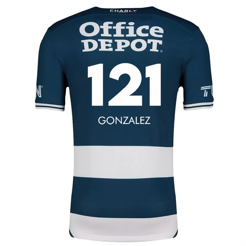 Danxen Mænd Cristian González #121 Blå Hvid Hjemmebane Spillertrøjer 2024/25 Trøje T-Shirt