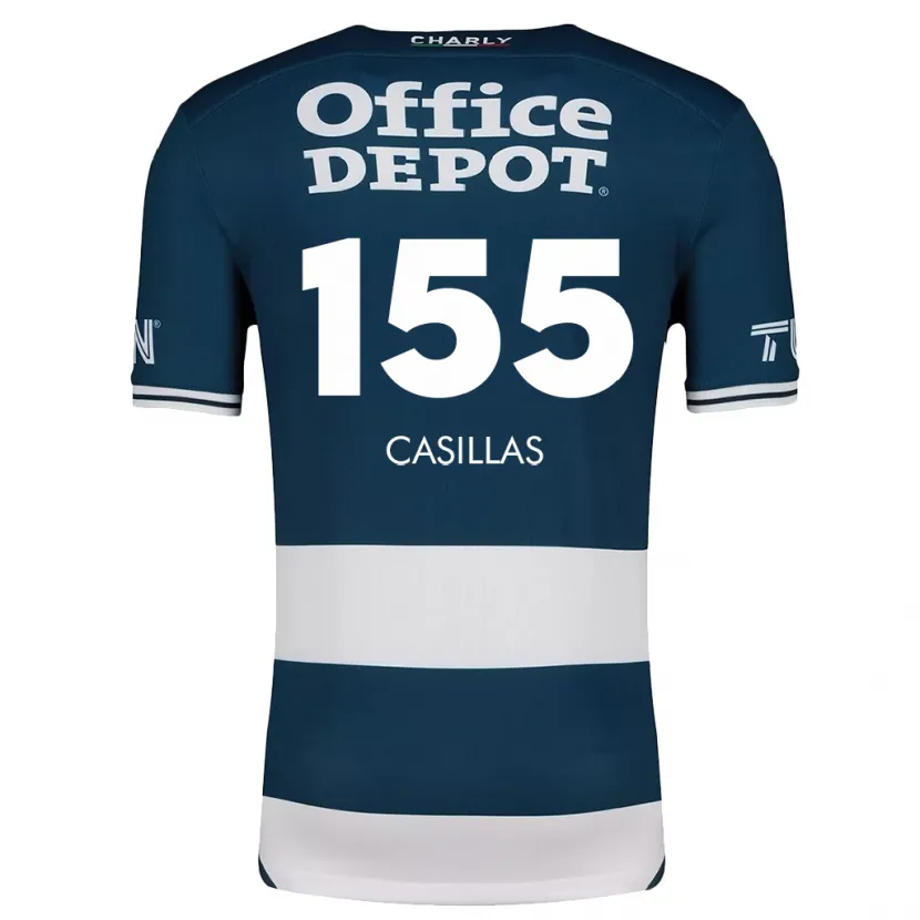 Danxen Mænd Johan Casillas #155 Blå Hvid Hjemmebane Spillertrøjer 2024/25 Trøje T-Shirt