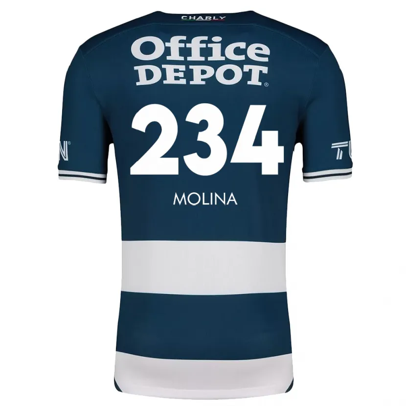 Danxen Mænd Yoshimar Molina #234 Blå Hvid Hjemmebane Spillertrøjer 2024/25 Trøje T-Shirt
