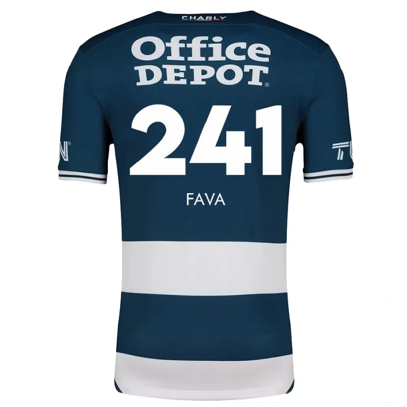 Danxen Mænd Marco Fava #241 Blå Hvid Hjemmebane Spillertrøjer 2024/25 Trøje T-Shirt