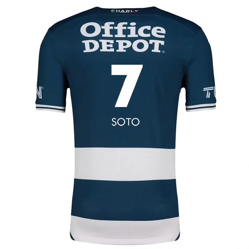 Danxen Mænd Alice Soto #7 Blå Hvid Hjemmebane Spillertrøjer 2024/25 Trøje T-Shirt