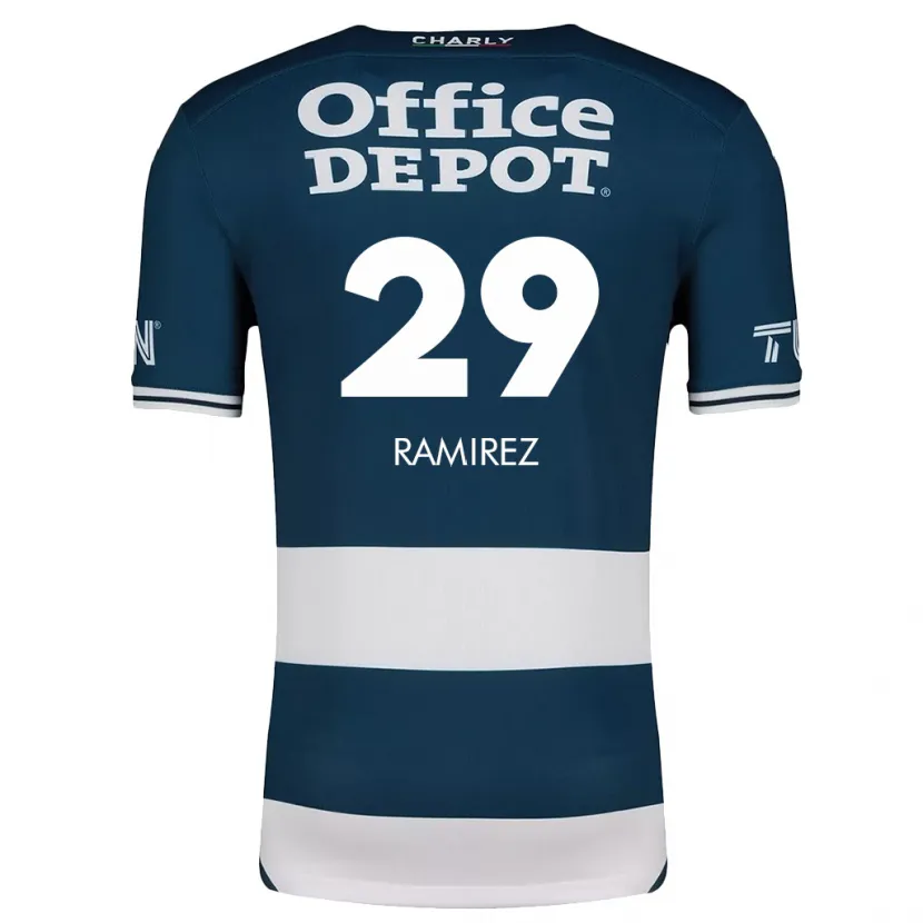 Danxen Mænd Elliana Ramirez #29 Blå Hvid Hjemmebane Spillertrøjer 2024/25 Trøje T-Shirt