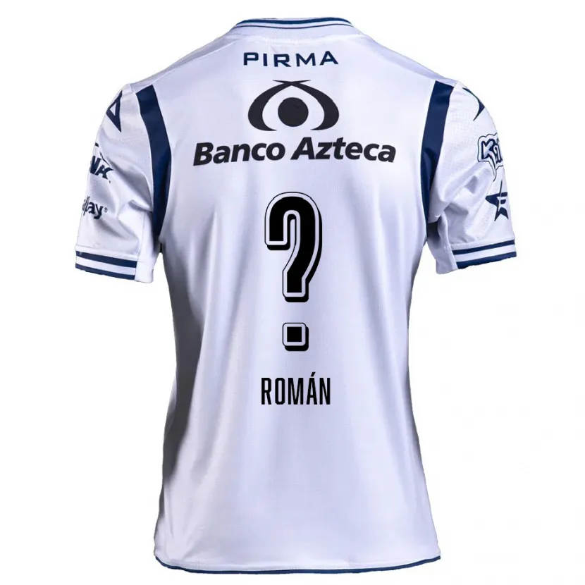 Danxen Mænd Santiago Román #0 Hvid Marineblå Hjemmebane Spillertrøjer 2024/25 Trøje T-Shirt