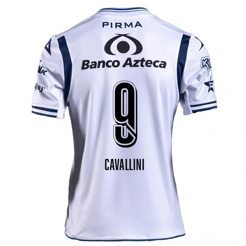 Danxen Mænd Lucas Cavallini #9 Hvid Marineblå Hjemmebane Spillertrøjer 2024/25 Trøje T-Shirt