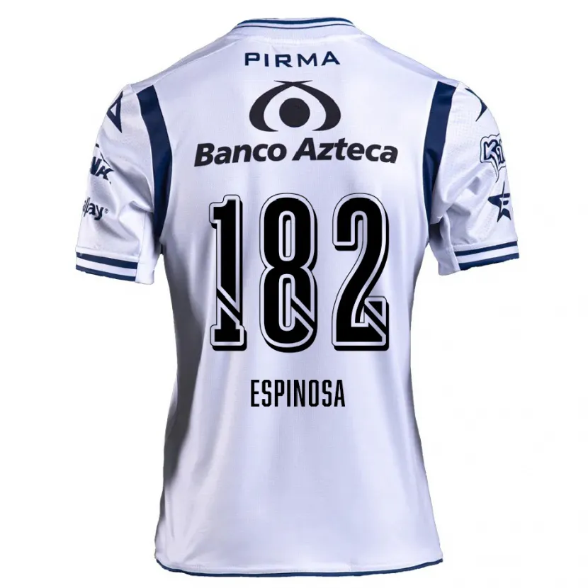 Danxen Mænd Daniel Espinosa #182 Hvid Marineblå Hjemmebane Spillertrøjer 2024/25 Trøje T-Shirt