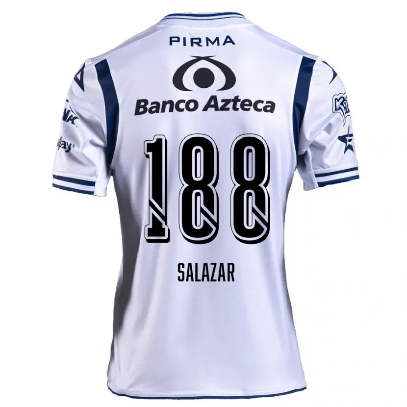 Danxen Mænd Ronaldo Salazar #188 Hvid Marineblå Hjemmebane Spillertrøjer 2024/25 Trøje T-Shirt