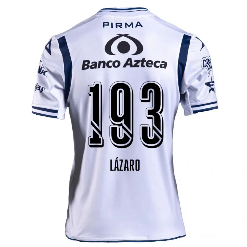 Danxen Mænd Juan Lázaro #193 Hvid Marineblå Hjemmebane Spillertrøjer 2024/25 Trøje T-Shirt