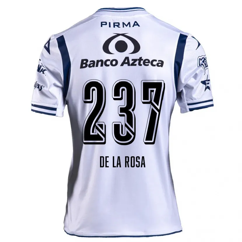 Danxen Mænd Álvaro De La Rosa #237 Hvid Marineblå Hjemmebane Spillertrøjer 2024/25 Trøje T-Shirt