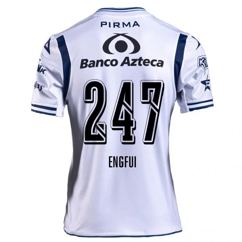 Danxen Mænd Emilio Engfui #247 Hvid Marineblå Hjemmebane Spillertrøjer 2024/25 Trøje T-Shirt