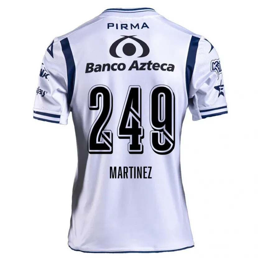 Danxen Mænd Juan Martínez #249 Hvid Marineblå Hjemmebane Spillertrøjer 2024/25 Trøje T-Shirt