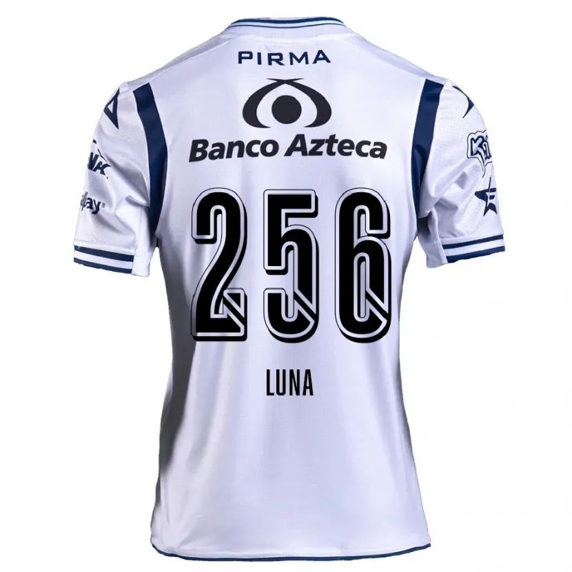 Danxen Mænd Ángel Luna #256 Hvid Marineblå Hjemmebane Spillertrøjer 2024/25 Trøje T-Shirt
