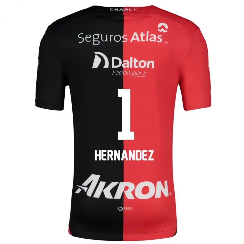 Danxen Mænd José Hernández #1 Rød Sort Hjemmebane Spillertrøjer 2024/25 Trøje T-Shirt