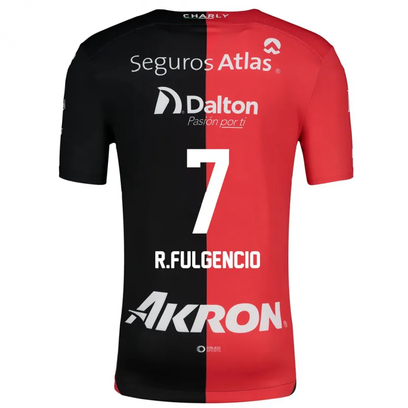 Danxen Mænd Raymundo Fulgencio #7 Rød Sort Hjemmebane Spillertrøjer 2024/25 Trøje T-Shirt