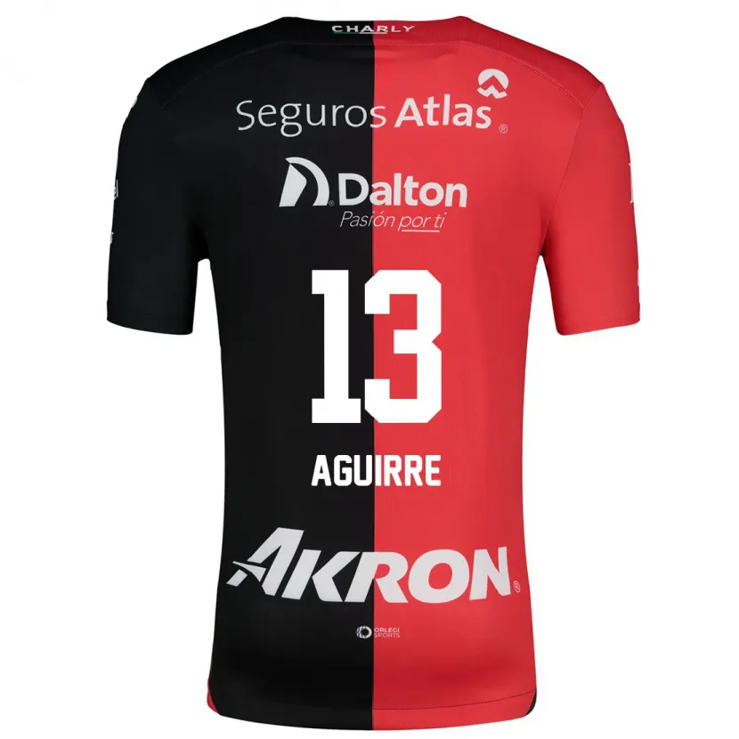 Danxen Mænd Gaddi Aguirre #13 Rød Sort Hjemmebane Spillertrøjer 2024/25 Trøje T-Shirt